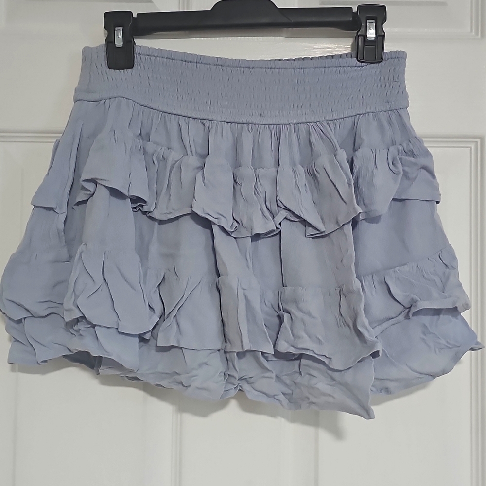 Light Blue Ruffled Skirt - Picture 2 of 2